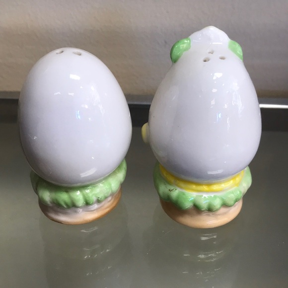Vintage Lefton Anthropomorphic Mr&Mrs Humpty Dumpty Salt & Pepper - Picture 2 of 4